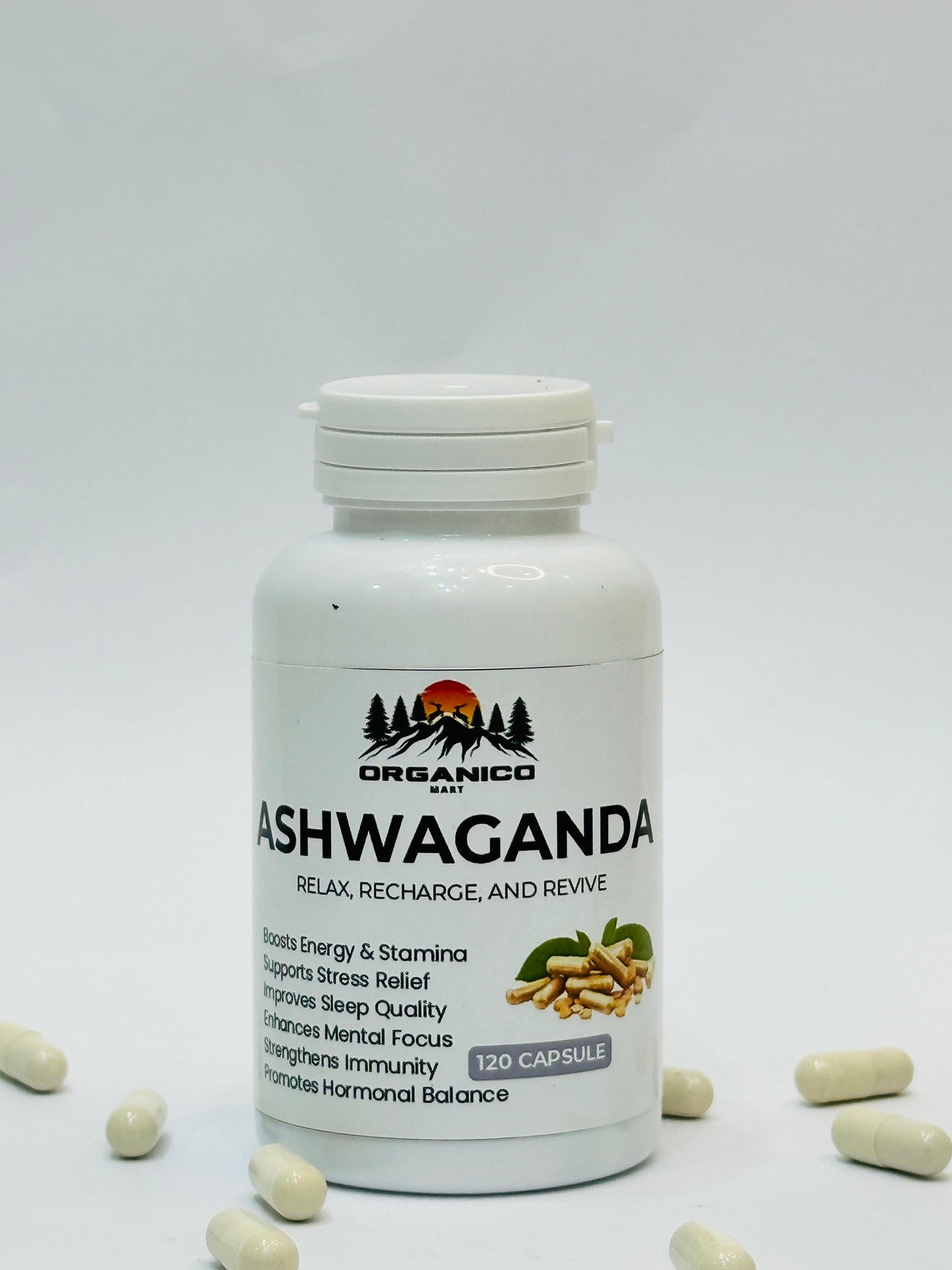 Ashwagandha Capsules (120 per bottle)